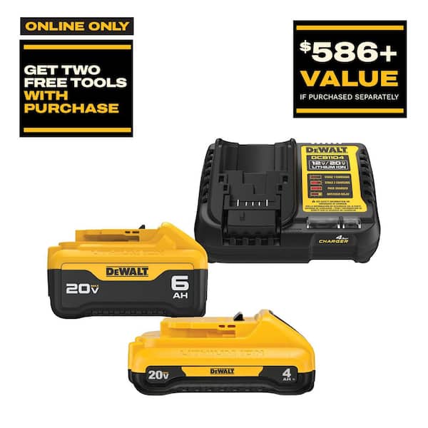 20V MAX Lithium-Ion 6.0Ah and 4.0Ah Battery and Charger Starter Kit