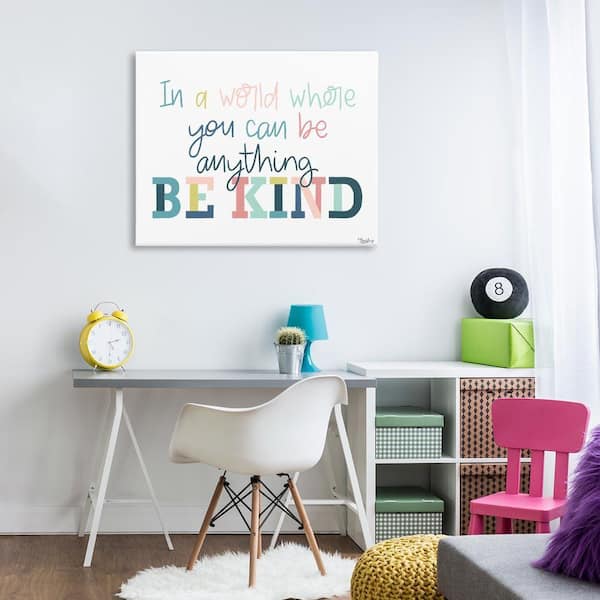 Be Kind In A World by Gigi Louise Unframed Typography Graphic Art Print 30 in. x 40 in.