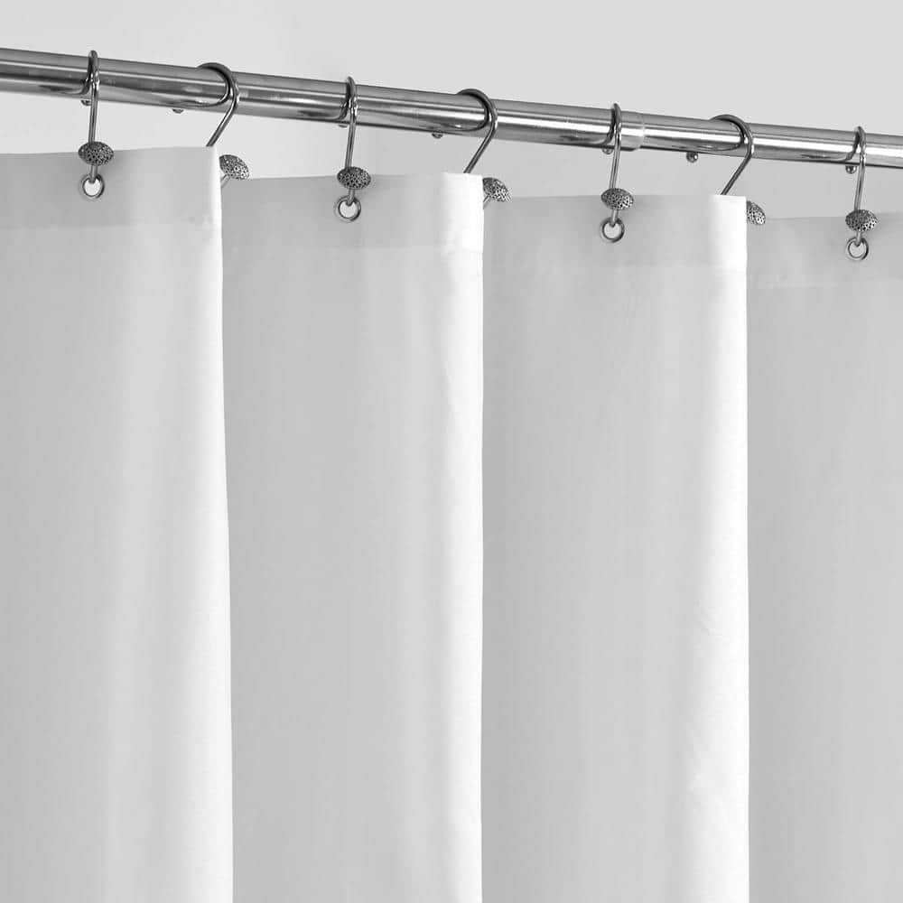 Aoibox 108 In W X 72 L Waterproof Fabric Shower Curtain White Snph004in443 The