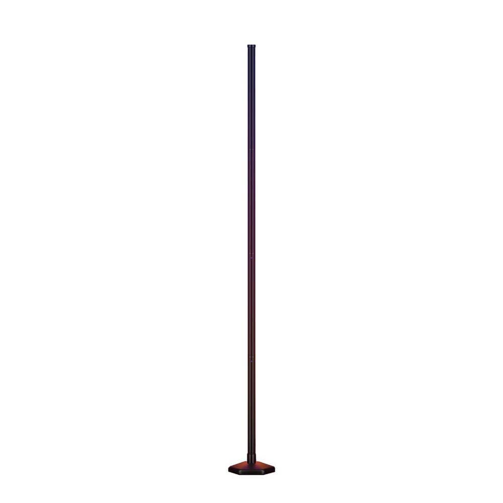 BIBIVIS 1-Pieces 65 in. Black Standard RGB Color Changing Corner Floor Lamp, Mood Light Music Sync for Living Room Gaming Room
