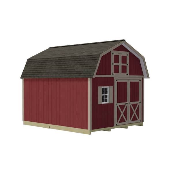 Handcrafted Homestead 12 ft. x 16 ft. Wood Barn Kit with Spacious Loft and Fortress Floor