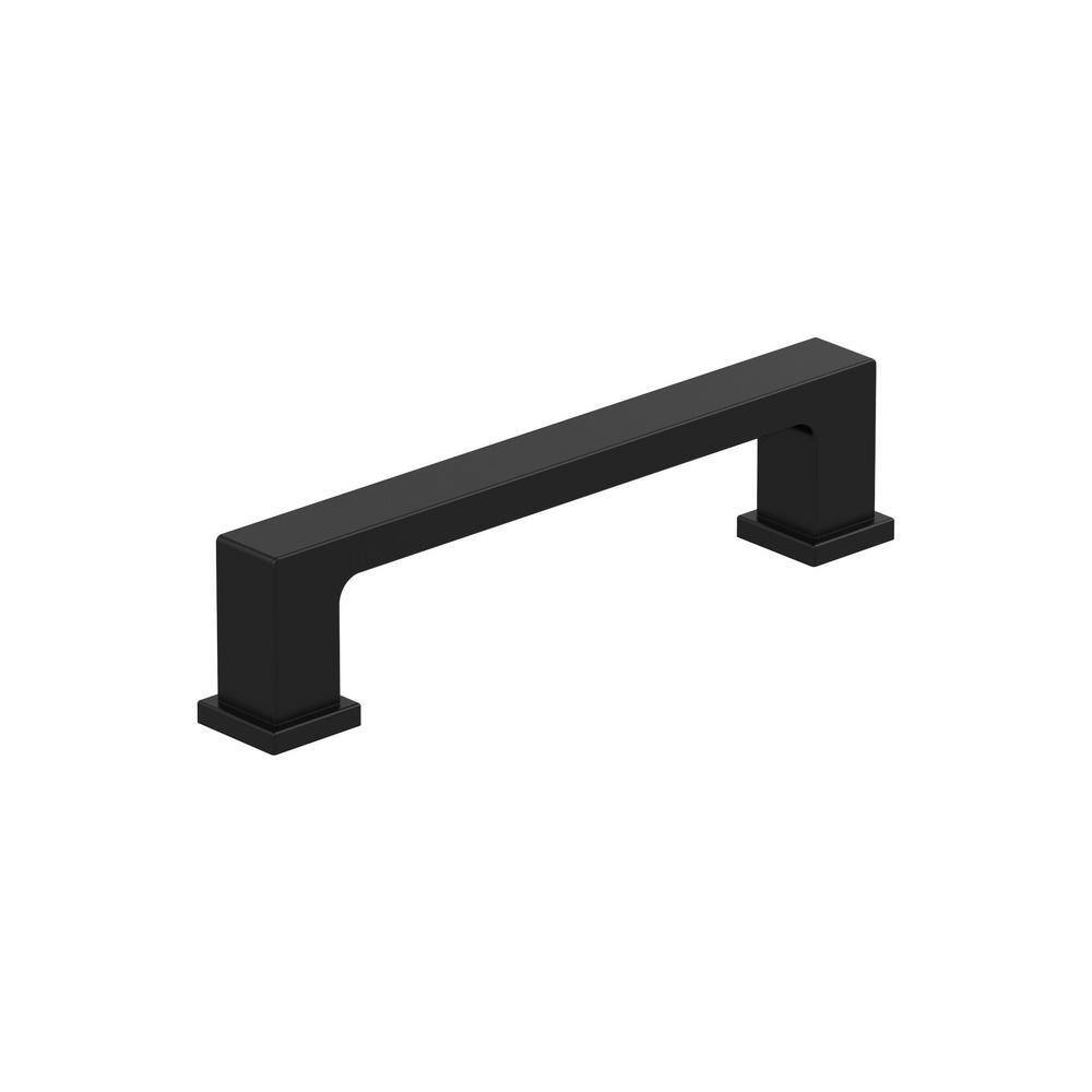 Matte Black 3-3/4 inch Cabinet Pull with Mounting Hardware