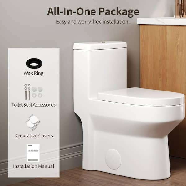 DEERVALLEY Liberty 12 in. Rough In 1-Piece 1.1/1.6 GPF Dual Flush