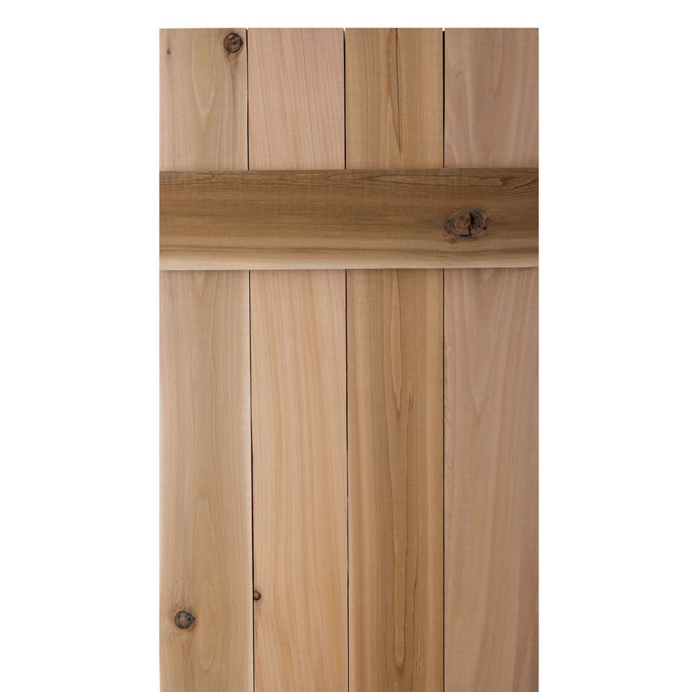 Dirty Blonde Cedar Board and Batten Exterior Shutters, 14x84