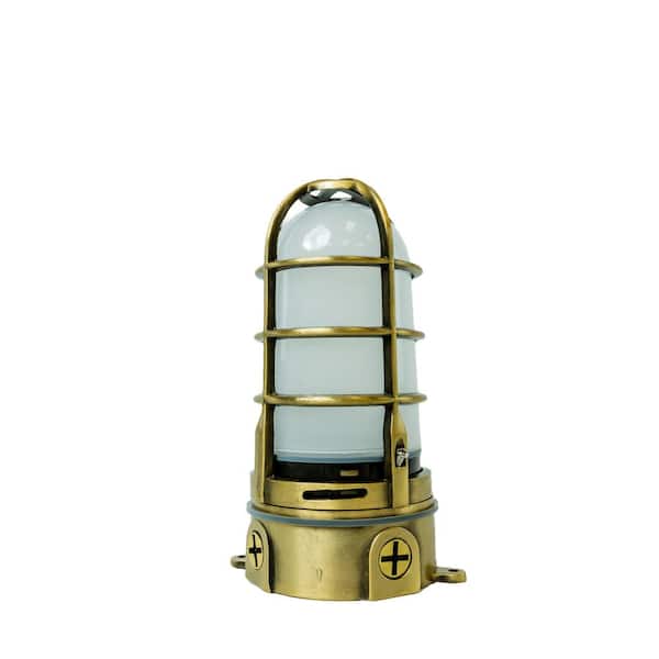 Antique Bronze LED Outdoor Bulkhead Light with Vapor Tight Ceiling Mount