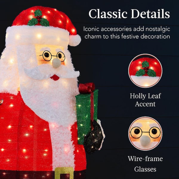 Best Choice Products 96 in. LED Pop-Up Outdoor Santa Claus