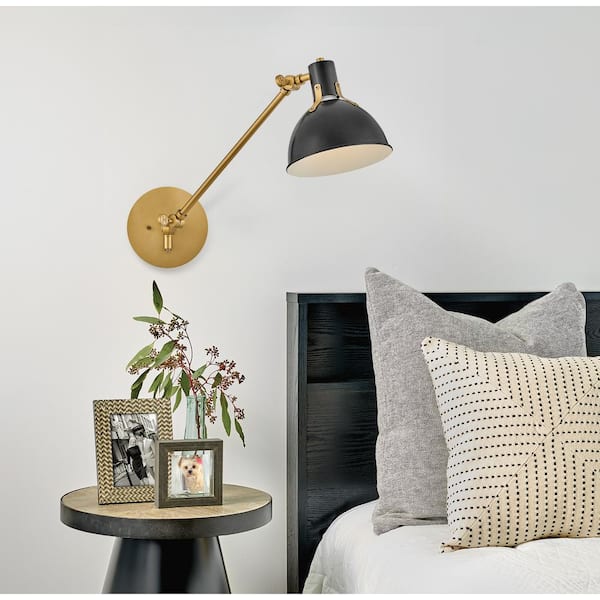 Argo 7.0 in. 1-Light Satin Black Wall Sconce