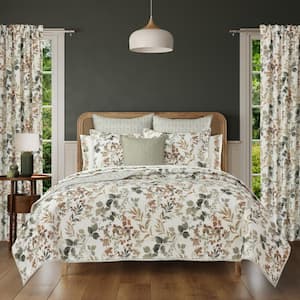 Evergreen Sage Polyester Twin/Twin XL 2-Piece Quilt Set