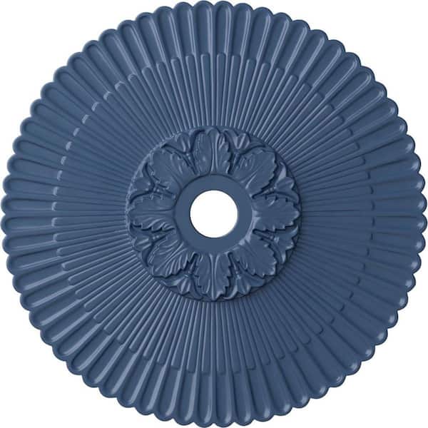 Ekena Millwork 36-1/4" x 1-7/8" Melonie Urethane Ceiling (Fits Canopies up to 6-1/4"), Hand-Painted Americana
