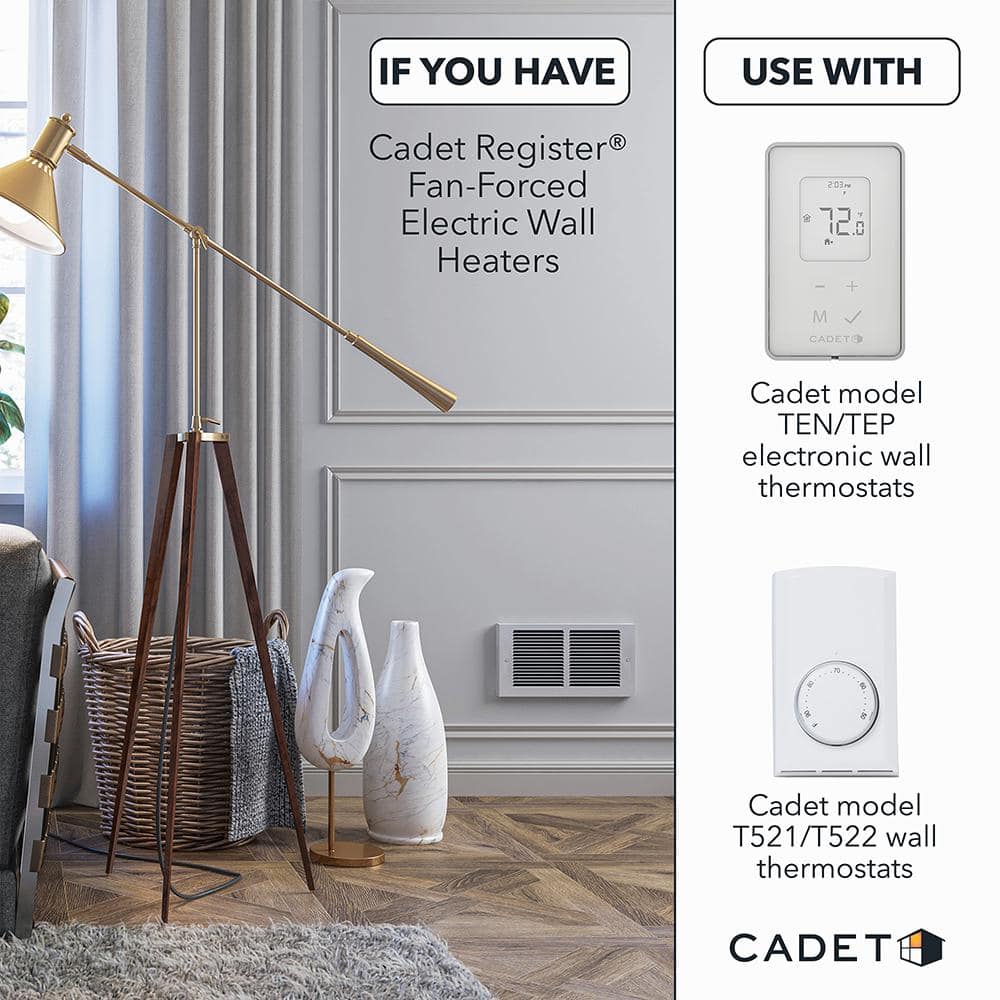 Cadet Black Electric Forced Air Wall Heater Assembly