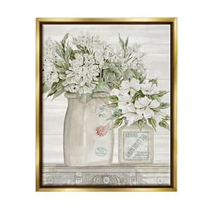 The Stupell Home Decor Collection Blooming Floral Display Designer  Bookstack by Amanda Greenwood Floater Frame Nature Wall Art Print 21 in. x  17 in. ab-577_ffg_16x20 - The Home Depot