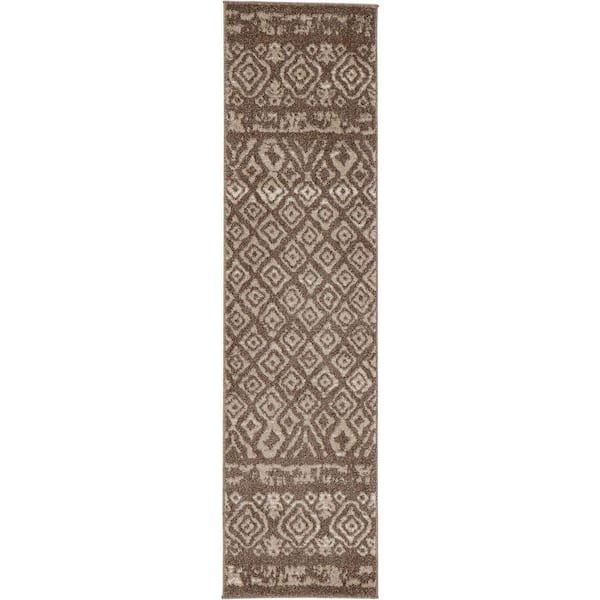Home Decorators Collection Tribal Essence Dark Beige 2 ft. x 7 ft. Runner Rug
