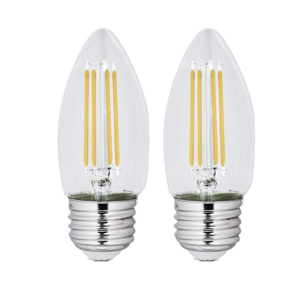 60-Watt Equivalent B10 E26 Medium Dimmable Filament CEC Blunt Tip Chandelie