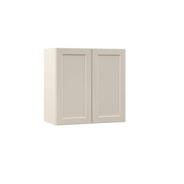 Hampton Bay Designer Series Melvern 24 in. W 12 in. D 24 in. H Assembled Shaker Wall Kitchen Cabinet in Cloud