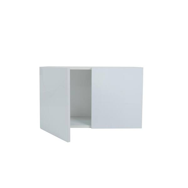 Cambridge 18-in W x 42-in H x 12-in D Glossy White Engineered Wood Door Wall Stock Cabinet Cambridge 18-in W x 42-in H x 12-in D Glossy White Engineered Wood Door Wall Stock Cabinet
