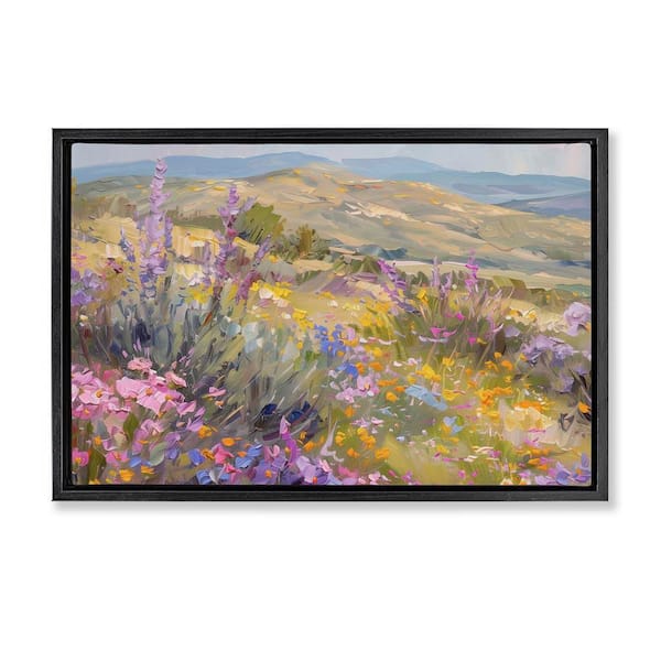 Stupell Industries High Desert Flowers by Gina Kelly Black Floater Frame Nature Graphic Art Print 21 in. x 31 in.