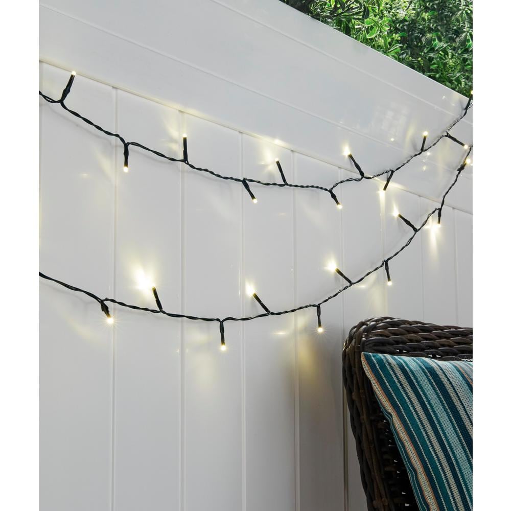 Hampton Bay Outdoor 33 ft. 3AA Battery operated 3mm Micro Bulb LED String Light Color Changing EY02-M100-A1
