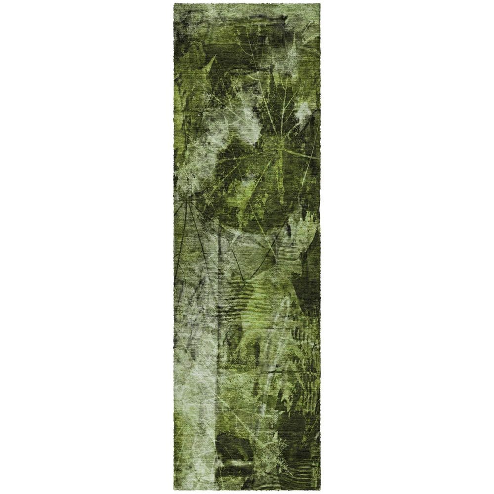 Dream Shag Premium Machine Washable Abstract ADS560 Green 2 ft. x 7 ft. Runner Rug price history on PriceWatchPro