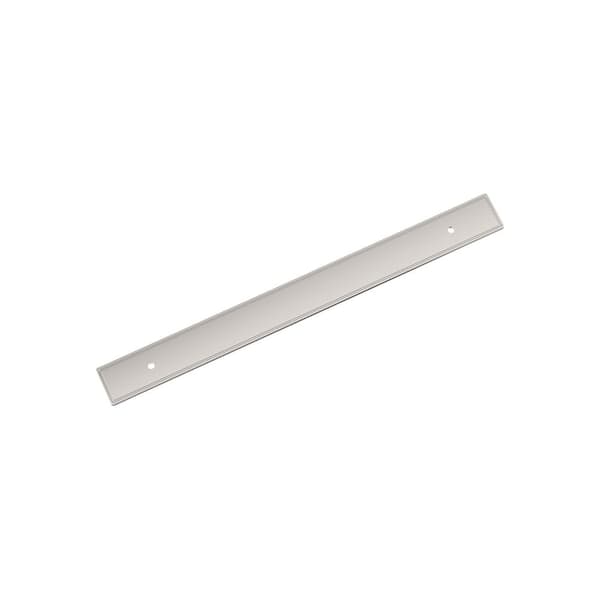 Thoreau 8-13/16 in. Center-to-Center Rectangle Polished Nickel Pull Cabinet Backplate
