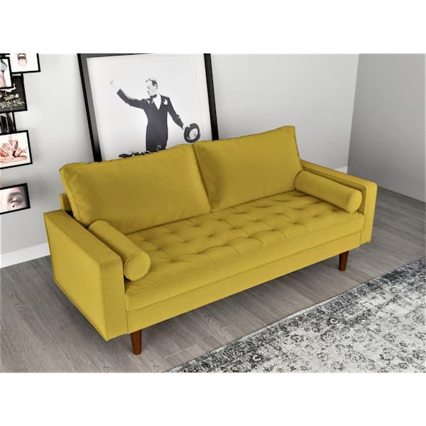  US Pride Furniture S5612-LV Sofas, Strong Yellow : Home &  Kitchen