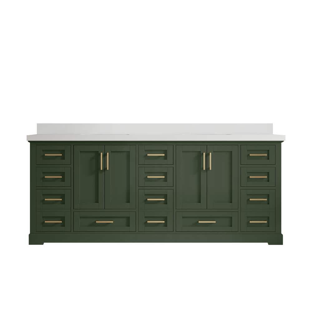 Willow Collections Boston 84 in. W x 22 in. D x 36 in. H Double Sink ...