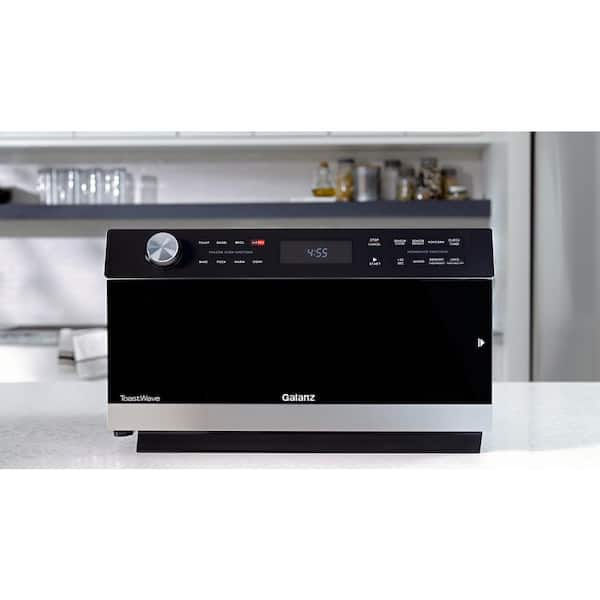 Galanz 26 qt. 1800-Watt Stainless Steel 6-Slice with Air Fry Digital Toaster  Oven GTH12A09S2EWAC18 - The Home Depot