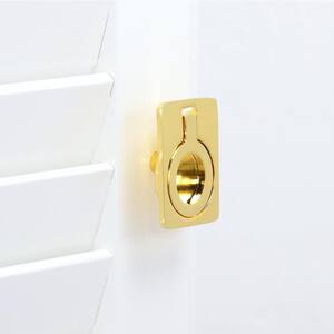 Kent Drop Ring Cabinet Pull, Polished Gold, 1.6"