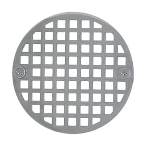 4 in. Round Replacement Strainer with 2 Screws in Chrome Plated for Metal Spuds for Shower/Floor Drains