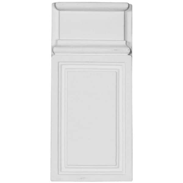 Ekena Millwork 1-1/4 in. x 4-3/8 in. x 9-5/8 in. Polyurethane Classic Plinth Block Moulding