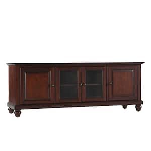 Cambridge 60 in. Mahogany Wood TV Stand Fits TVs Up to 60 in. with Storage Doors