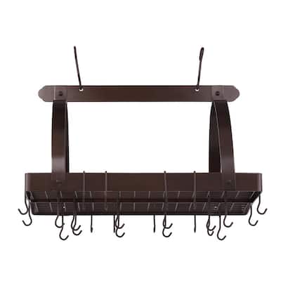 Old Dutch 3.25 in. x 18 in. x 36 in. Oiled Bronze Oval Pot Rack-122BZ ...