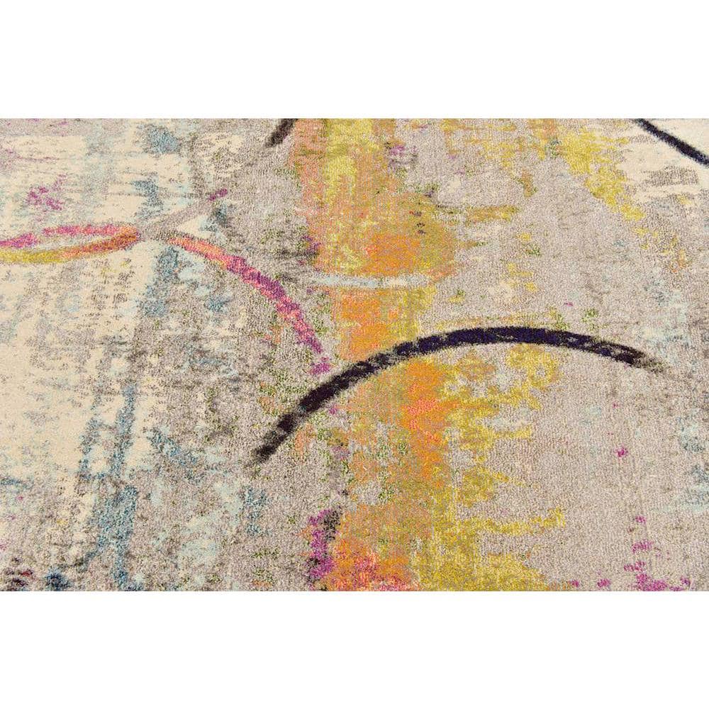 Colorful Abstract 9' x 12' Synthetic Indoor Area Rug