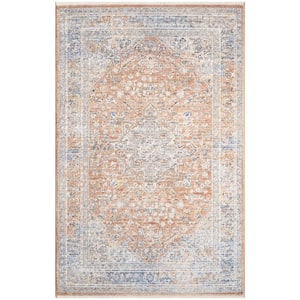 Timeless Classics Blue Multicolor 3 ft. x 5 ft. Center medallion Traditional Area Rug