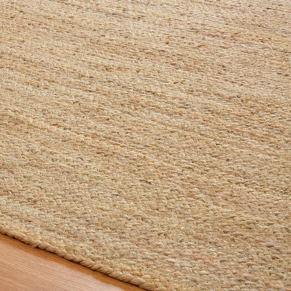 Hand-Woven Natural Jute 8' x 10' Braided Area Rug