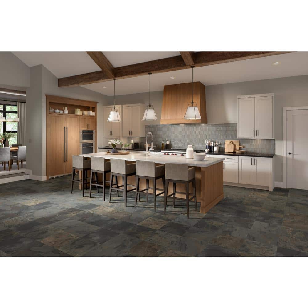 Rustic Gold Slate 16x16 Matte Stone Look Tile