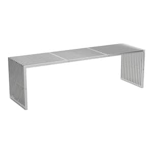 Tania Silver Dining Bench 55.1 in. W