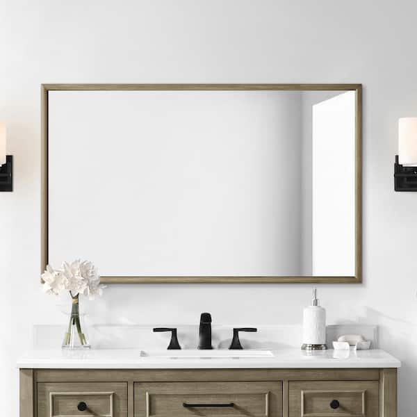 Home Decorators Collection Melpark 48, Oak Framed Mirror For Bathroom