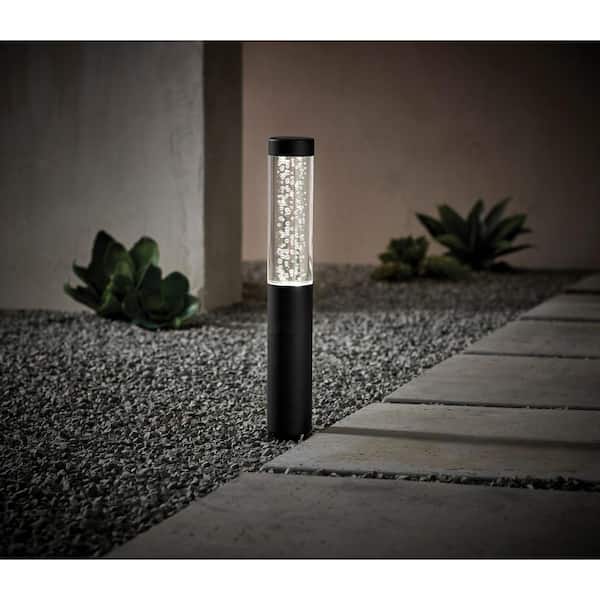 Andalusia 40 Lumen Low Voltage Hardwired Silver Color Changing Integrated LED Outdoor Bollard Light with Remote