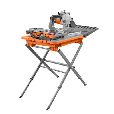 RIDGID 6.5 Amp Corded 7 In. Table Top Wet Tile Saw With Stand R4021SN