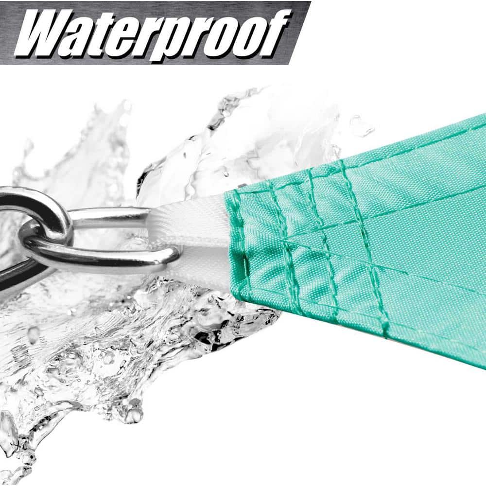 Turquoise 12 ft. Triangle Waterproof HDPE Sun Shade Sail