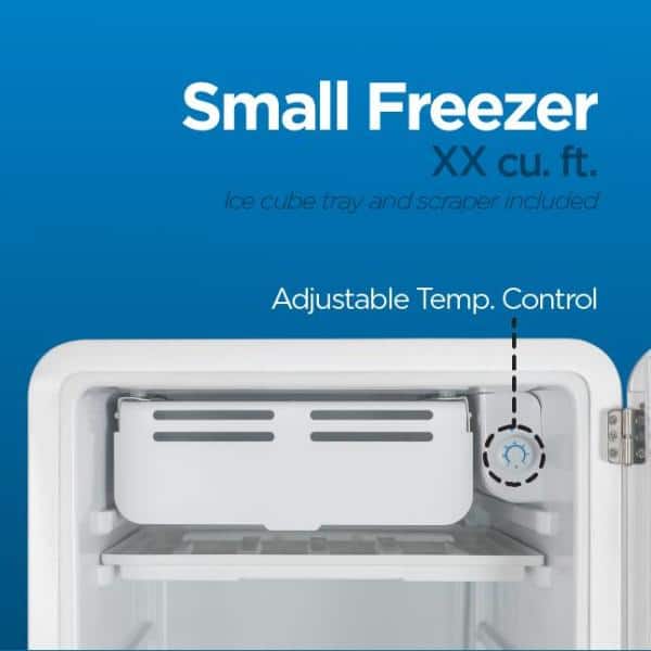 Commercial Cool 3.2 Cu. Ft. White Retro Mini Refrigerator with Freezer