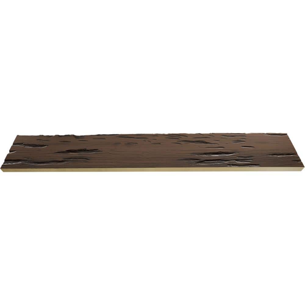 Aged Pecky Cypress Faux Wood Beam Plank, 10' x 6"