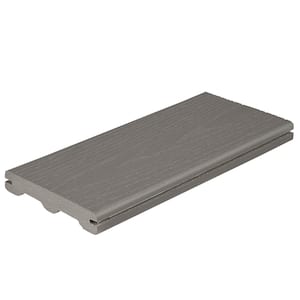 Good Life 1 in. x 5-1/4 in. x 1 ft. Cottage Grooved Edge Capped Composite Decking Board Sample