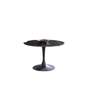 Danielle Clear Stone 47 in Pedestal Dining Table (Seats 4)