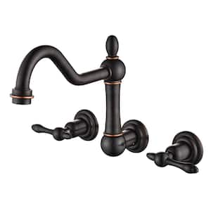 Vintage Double Handle Claw Foot Tub Faucet with Corrosion Resistant in Oil Rubbed Bronze
