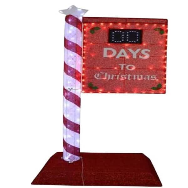 Unbranded 5ft. 3D Countdown Light Christmas Holiday Yard Decoration Cool White LED with Digital Screen