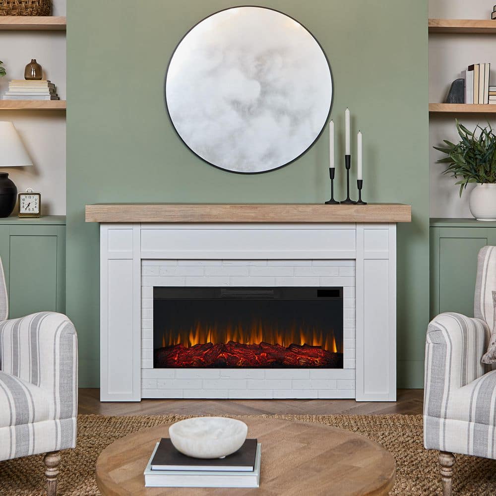 Real Flame Cravenhall 64 in. Freestanding Wooden Electric