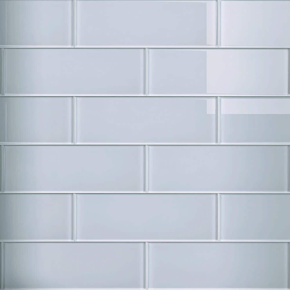 Crystile White 4 in. X 12 in. Glossy Glass Subway Tile (10 sq. ft./Case) price history on PriceWatchPro