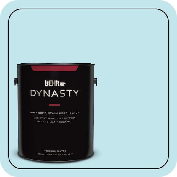 BEHR DYNASTY 1 gal. #520A-2 Ice Flower Matte Interior Stain-Blocking Paint and Primer