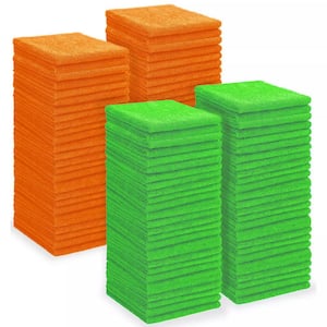 Orange/Green Microfiber Towels (Pack of 600)